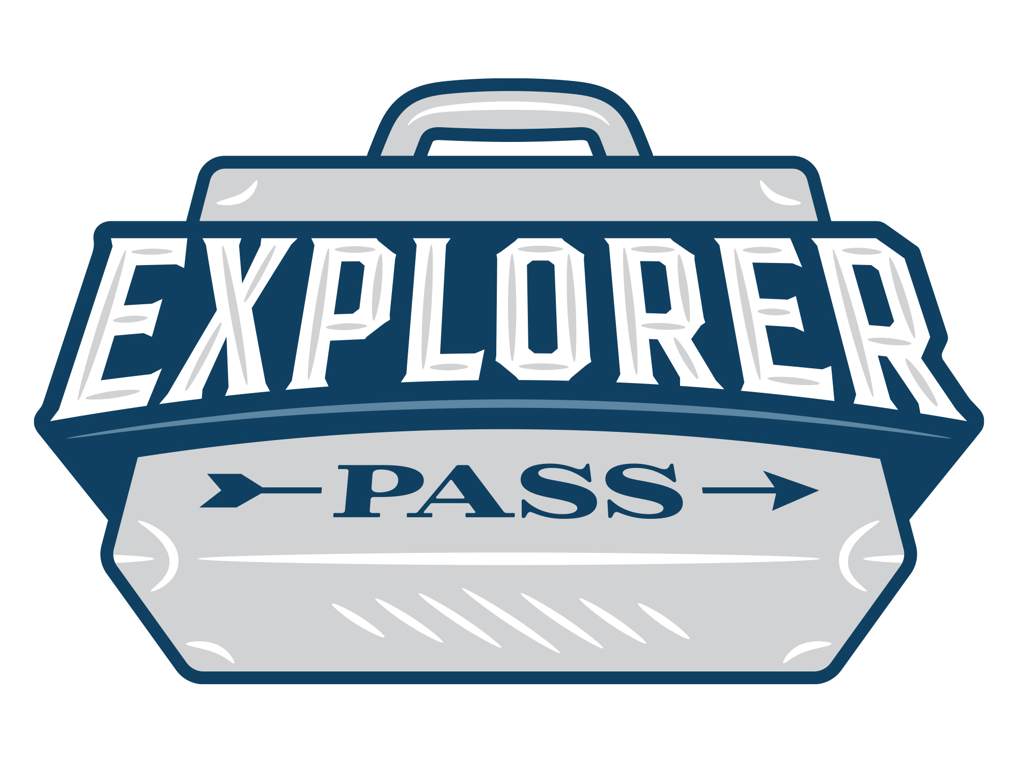 Explorer Pass suitcase logo