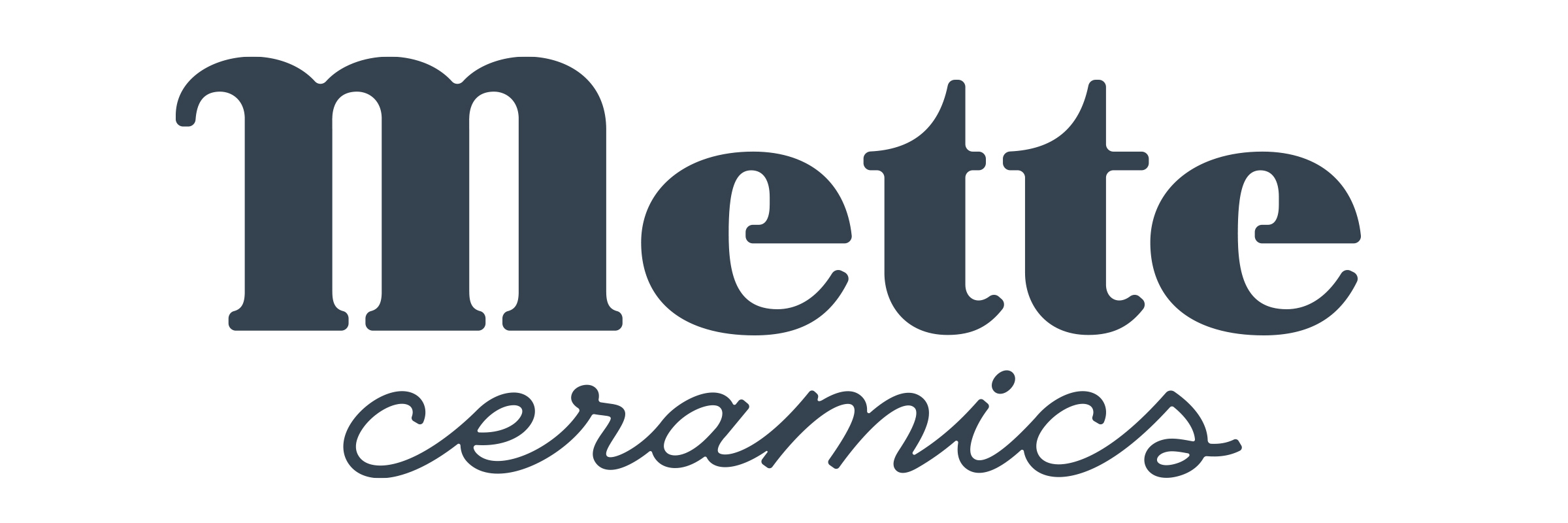 logo reading 'Mette ceramics'