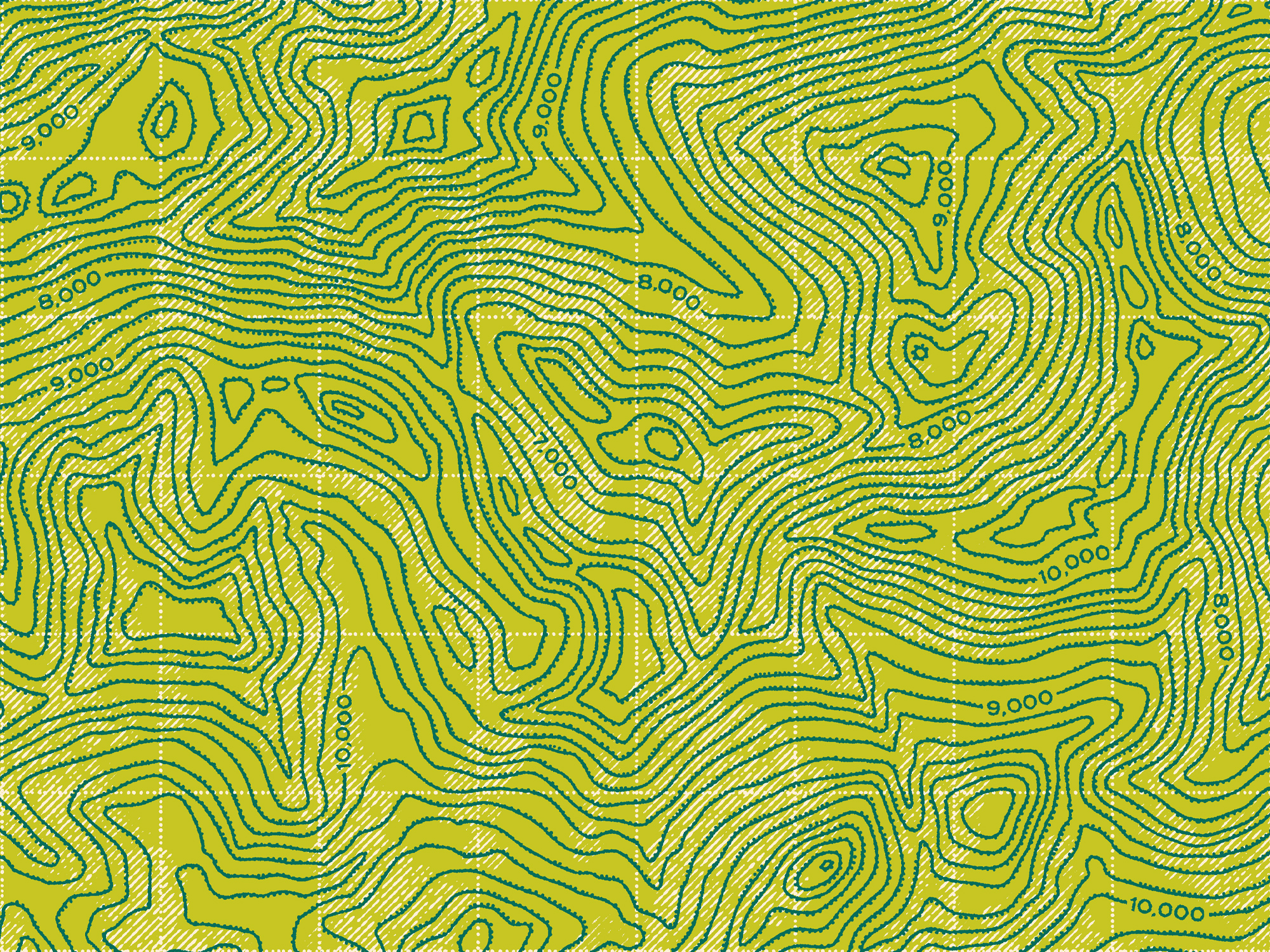 Green Topographic Map Pattern